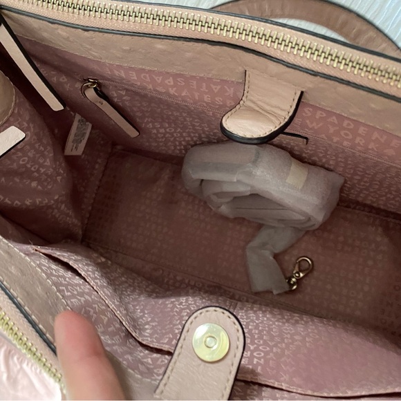 Kate Spade Blush Textured Tote with strap - Picture 14 of 16